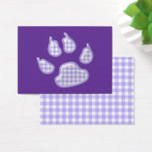 gingham dog paw - purple (Desk)