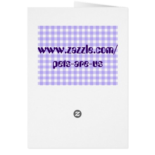 gingham dog paw - purple (Back)