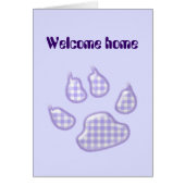 gingham dog paw - purple (Front)