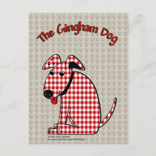 Gingham Dog Postcard