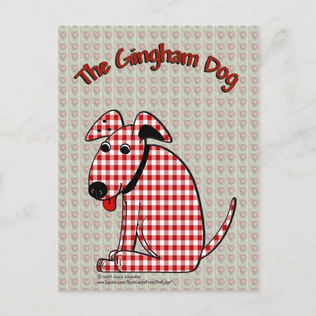 Gingham Dog Postcard (Front)