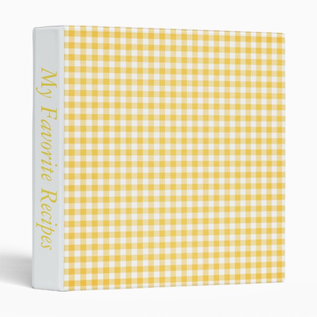Gingham Dreams Recipe Album Binder (Front/Spine)