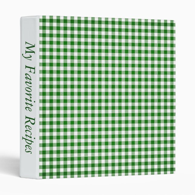 Gingham Dreams Recipe Album Binder (Front/Spine)