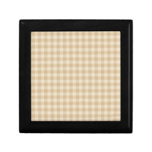 Gingham Elegant Cream Pattern Gift Box