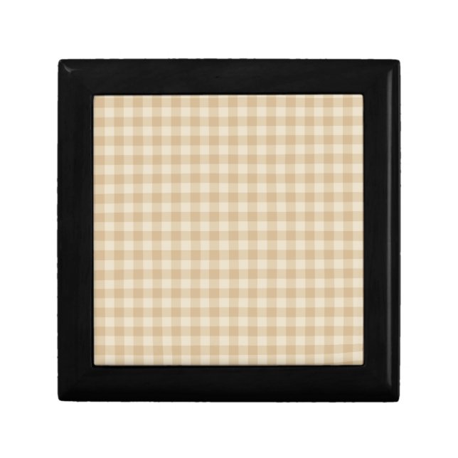 Gingham Elegant Cream Pattern Gift Box (Front)