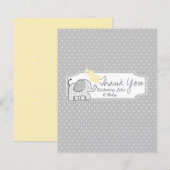 Gingham Elephant Candy Bar Wrapper Favor (Front/Back)