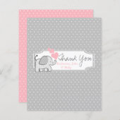 Gingham Elephant Candy Bar Wrapper Favor (Front/Back)