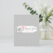 Gingham Elephant Candy Bar Wrapper Favor (Standing Front)