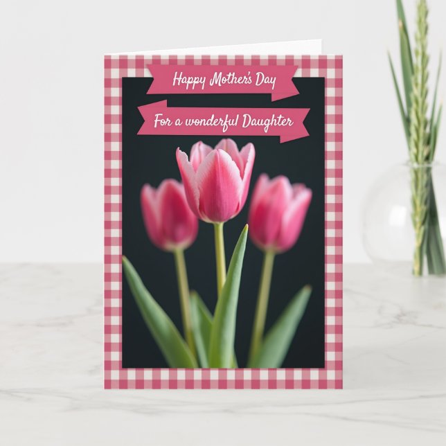 Gingham Floral Special Occasion Card (Front)