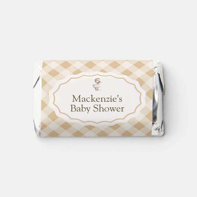 Gingham Goose Baby Shower Hershey's Miniatures (Front)