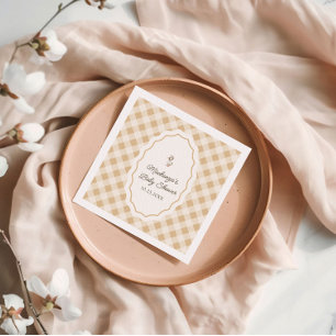 Gingham Goose Baby Shower Napkins