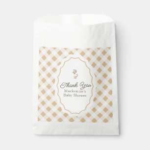 Gingham Goose Baby Shower Thank You  Favor Bag