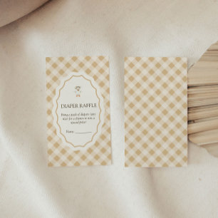 Gingham Goose Diaper Raffle Enclosure Card