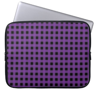 Gingham Grape and Black Laptop Sleeve