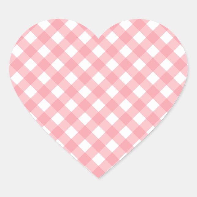 Gingham Heart Stickers (Front)