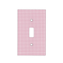 Gingham in Pink Light Switch Cover