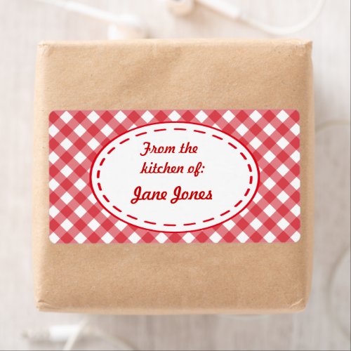 Gingham Kitchen Gift Tags Labels