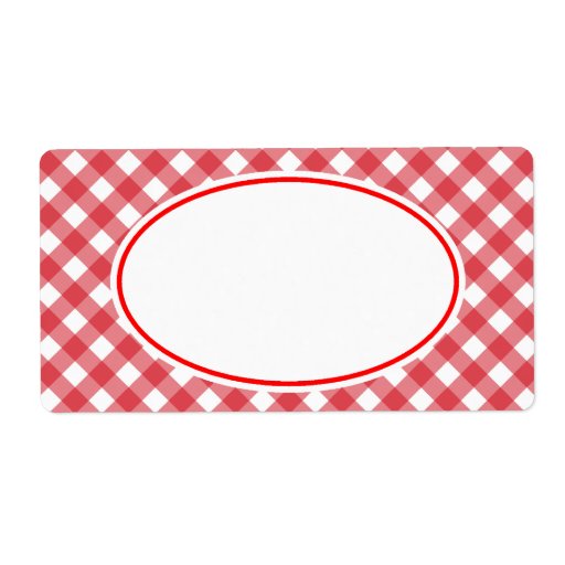 Gingham Labels | Zazzle