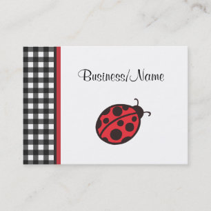 Gingham Ladybug Business Card