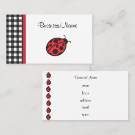 Gingham Ladybug Business Card