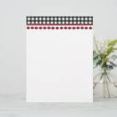 Gingham Ladybug Letterhead (Standing Front)