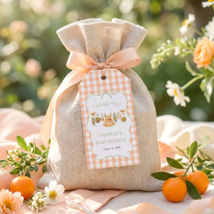Gingham Little Cutie Baby Shower Gift Tags