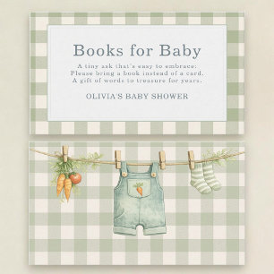 Gingham Locally Grown Books For Baby  Enclosure Card