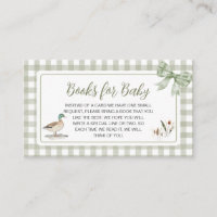 Gingham Mallard Duck Baby Shower Books for Baby