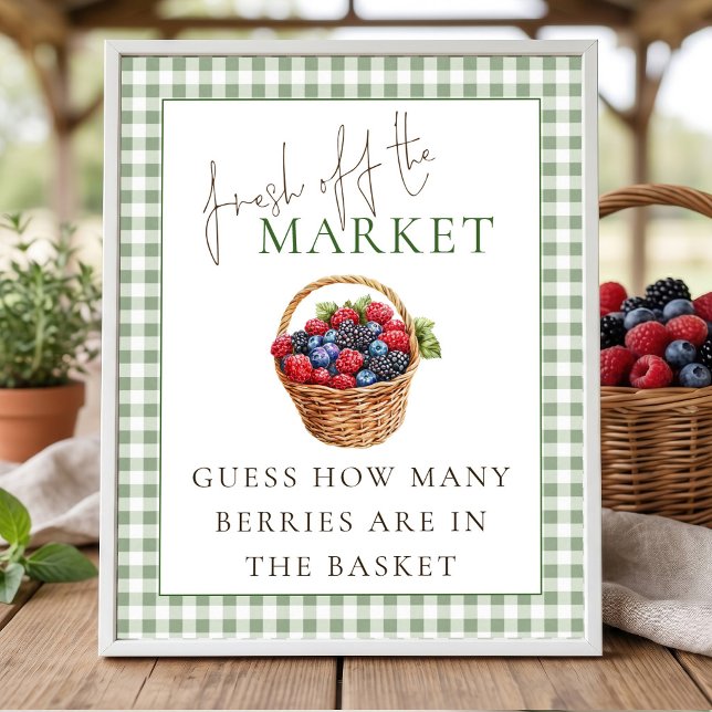 Gingham Market How Many Game Sign Bridal Shower (Creator Uploaded)