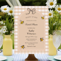 Gingham Meant To Bee Bridal Shower  Invitation