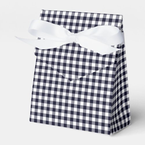 Gingham_Midnight Blue_Favor Box Tent Favor Boxes