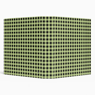 Gingham Mint and Black 3 Ring Binder