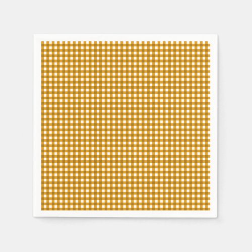 Gingham_Mustard Yellow_Paper Napkins