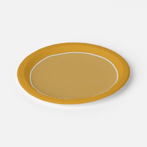 Gingham_Mustard Yellow_Paper Plates