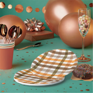 Gingham Paper Plates