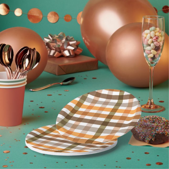 Gingham Paper Plates (Multi)