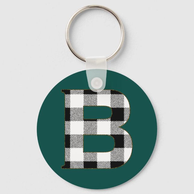 Gingham Pattern B Keychain (Front)