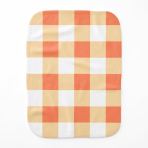 Gingham Pattern Baby Burp Cloth