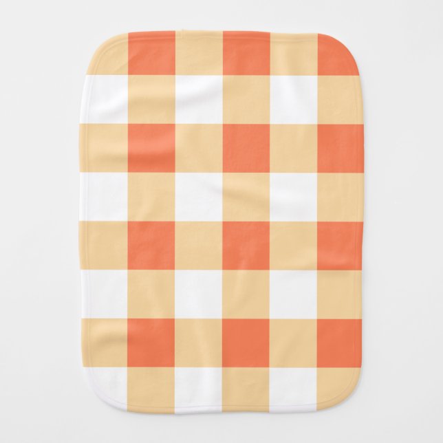 Gingham Pattern Baby Burp Cloth (Front)