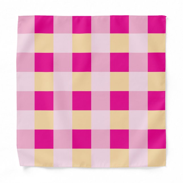 Gingham Pattern  Bandana (Front)