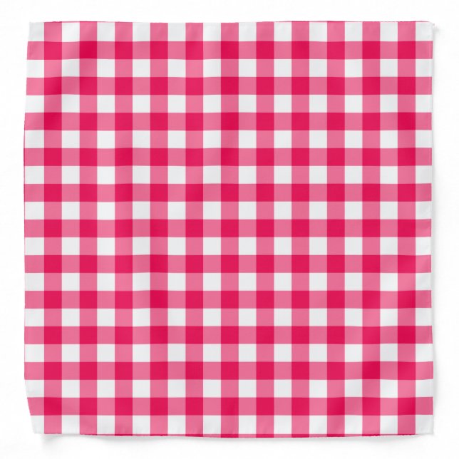 Gingham Pattern Bandana (Front)