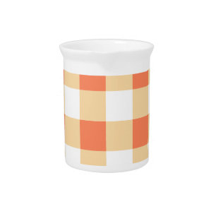 Gingham Pattern Beverage Pitcher