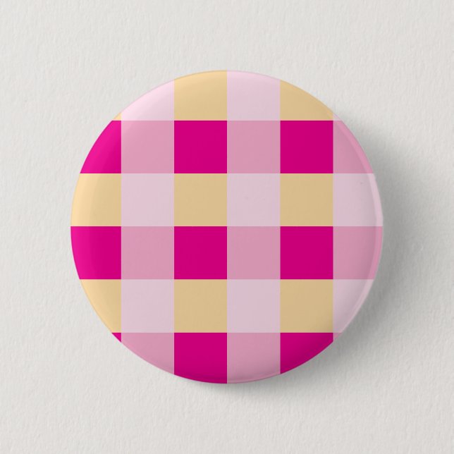 Gingham Pattern  Button (Front)