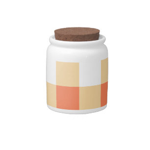 Gingham Pattern Candy Jar