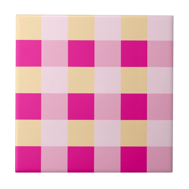 Gingham Pattern  Ceramic Tile (Front)