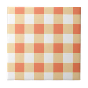 Gingham Pattern Ceramic Tile