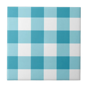 Gingham Pattern Ceramic Tile