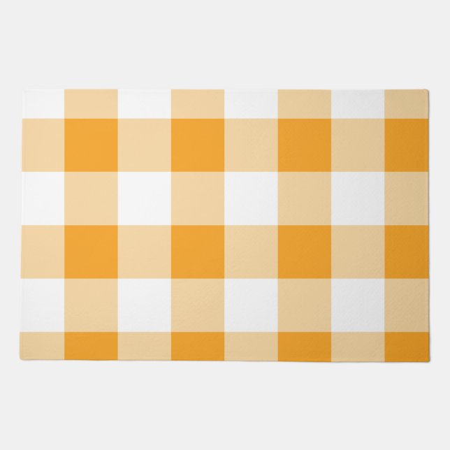 Gingham Pattern Doormat (Front)