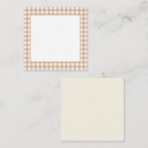 Gingham Pattern Flat Note Card