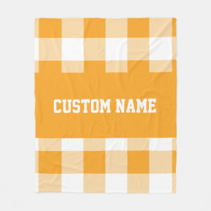Gingham Pattern Fleece Blanket